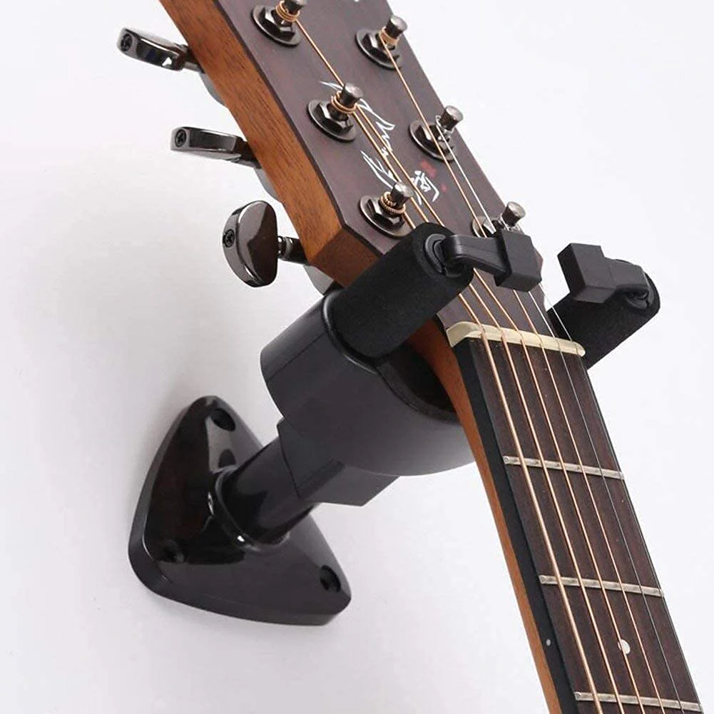 mechdel Auto Locking Guitar Wall Mount Hanger, for Acoustic, Classical, Electric, Bass Guitars and Ukuleles (Metallic Guitar Hanger) - Image 3