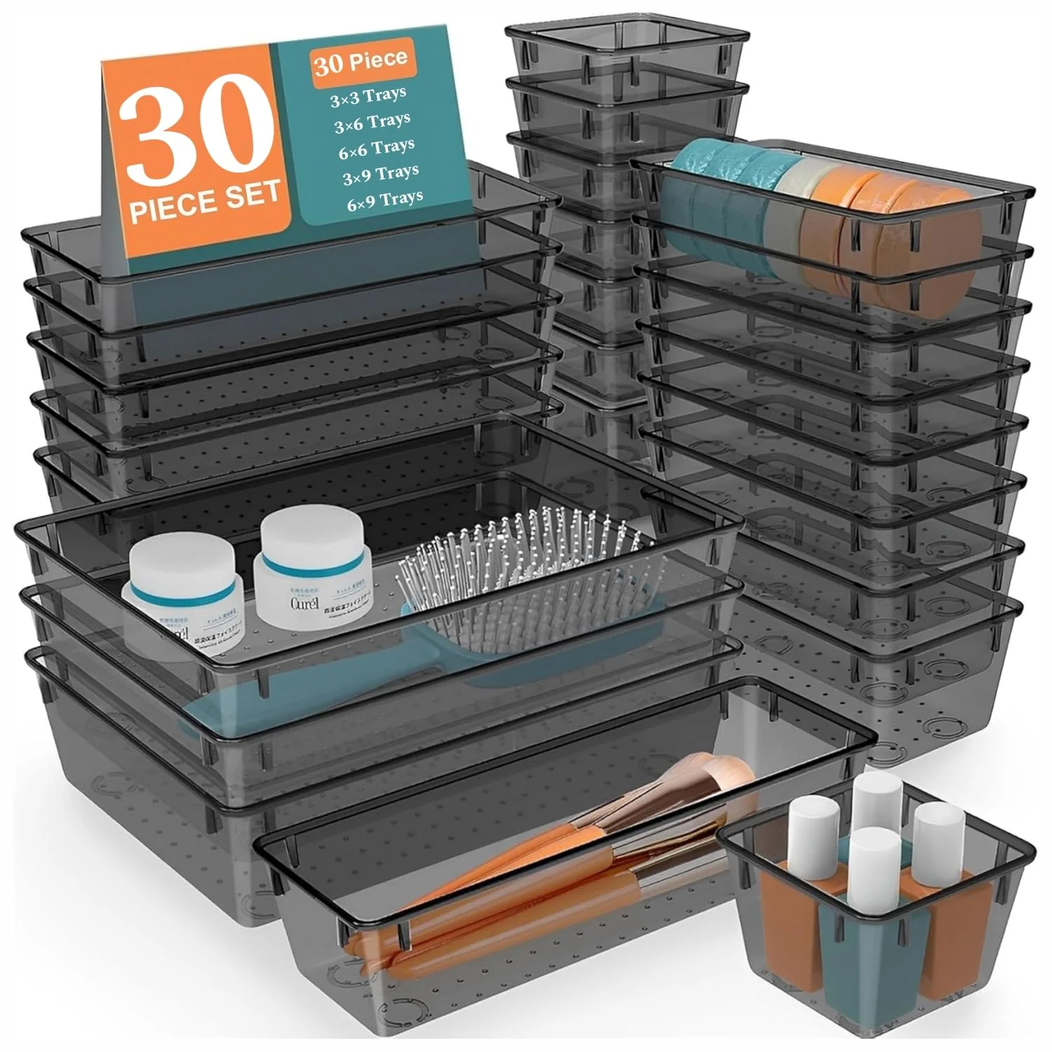 MECHDEL Drawer Organizer Set/Bathroom and Dressing Table Trays Organiser - Image 12