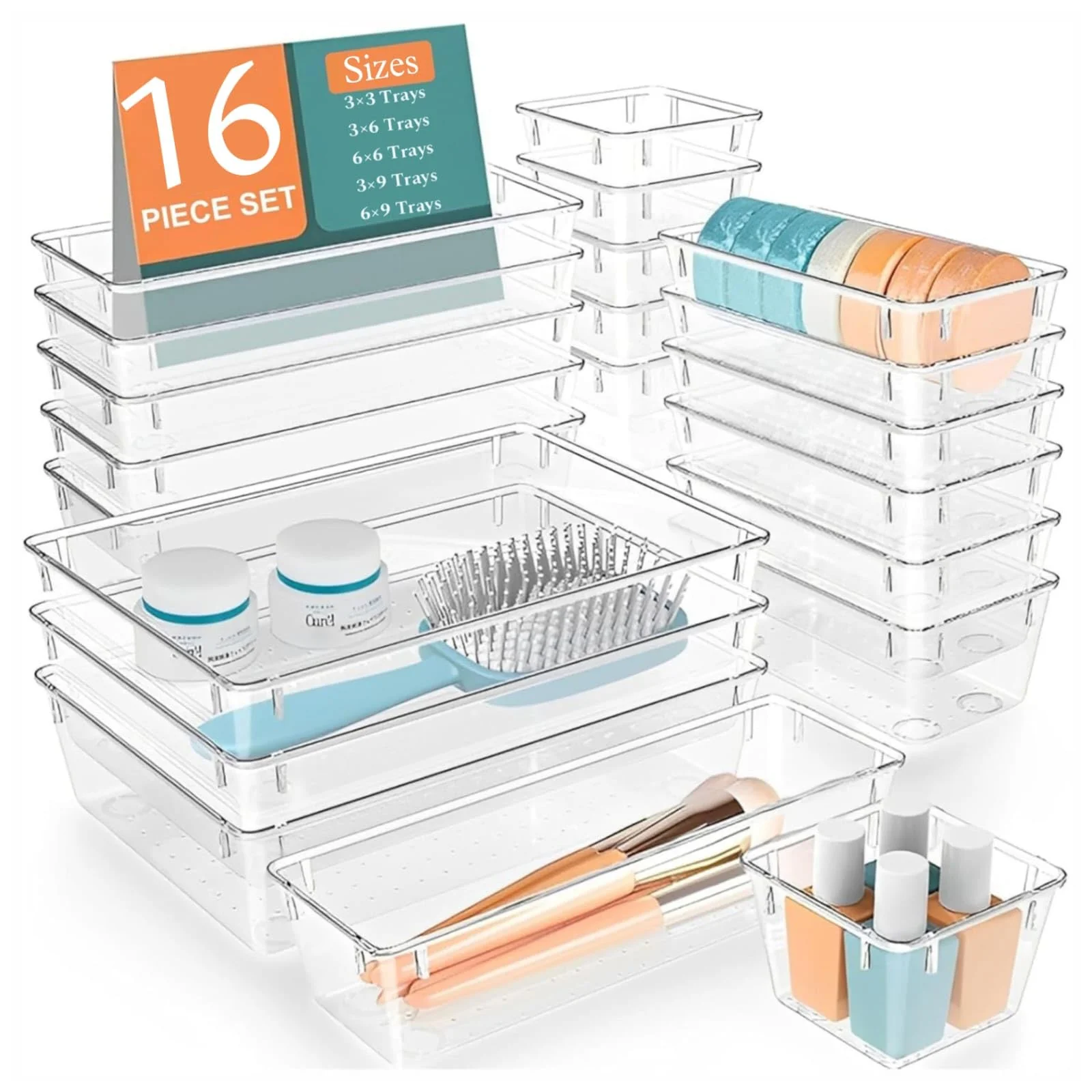 MECHDEL Drawer Organizer Set/Bathroom and Dressing Table Trays Organiser - Image 25