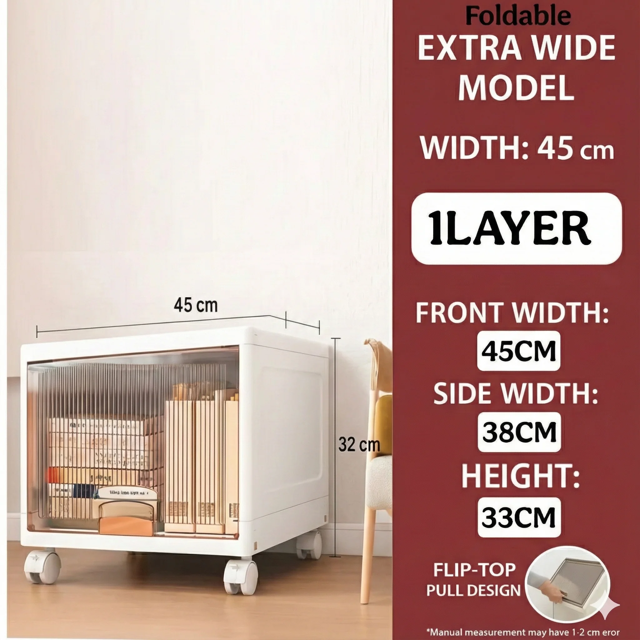 Mechdel Foldable Plastic Cupboard Rack WITH WHEELS - Image 11
