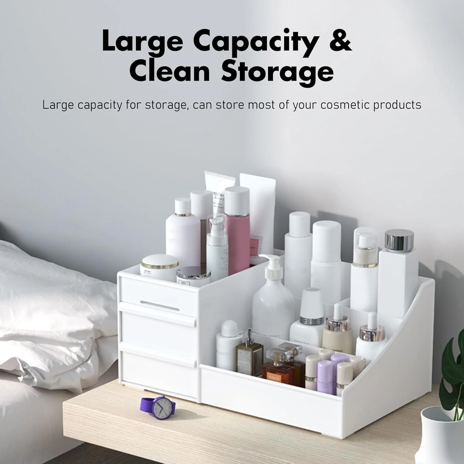 MECHDEL MakeUp Organizer Stand Desk Storage Dressing Table Organiser Cosmetic Organizer - Image 5