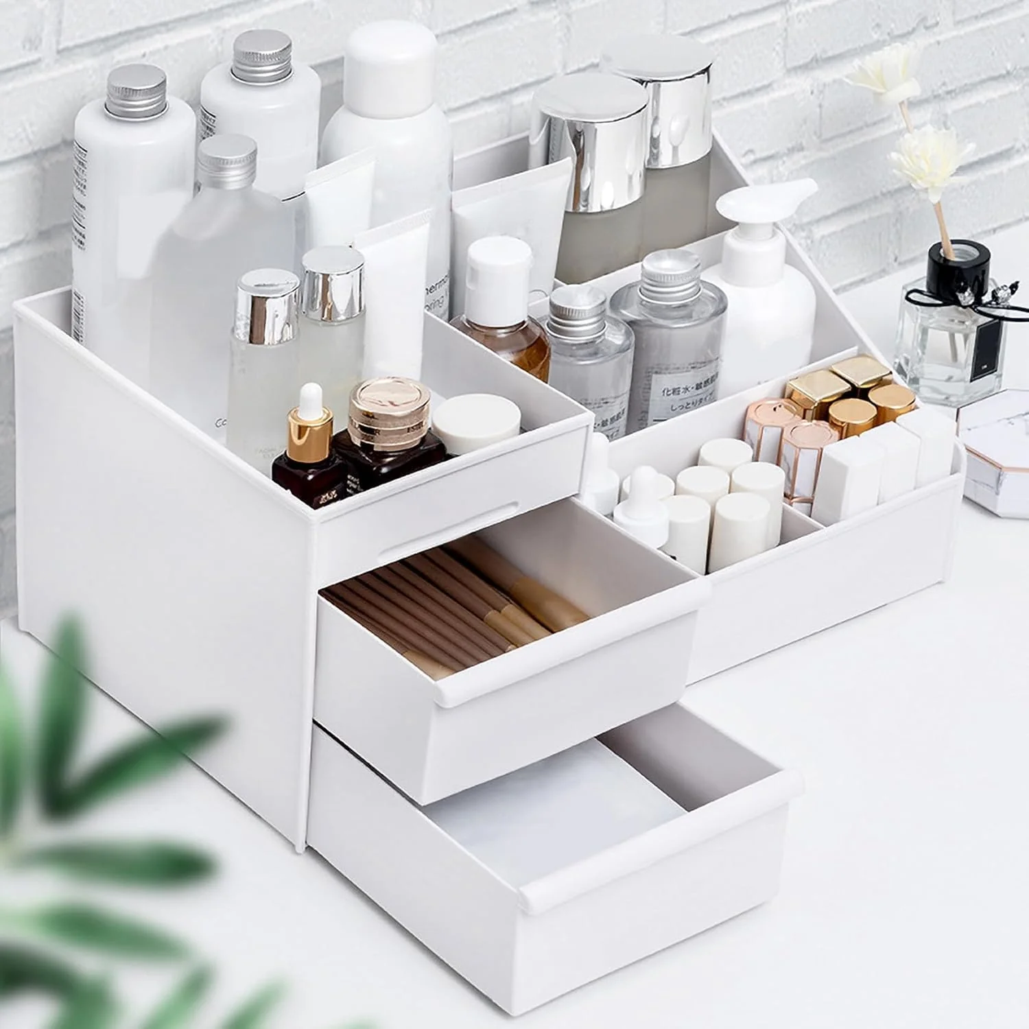 MECHDEL MakeUp Organizer Stand Desk Storage Dressing Table Organiser Cosmetic Organizer - Image 6