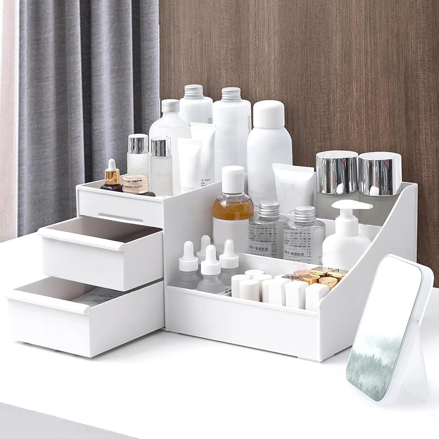 MECHDEL MakeUp Organizer Stand Desk Storage Dressing Table Organiser Cosmetic Organizer - Image 7
