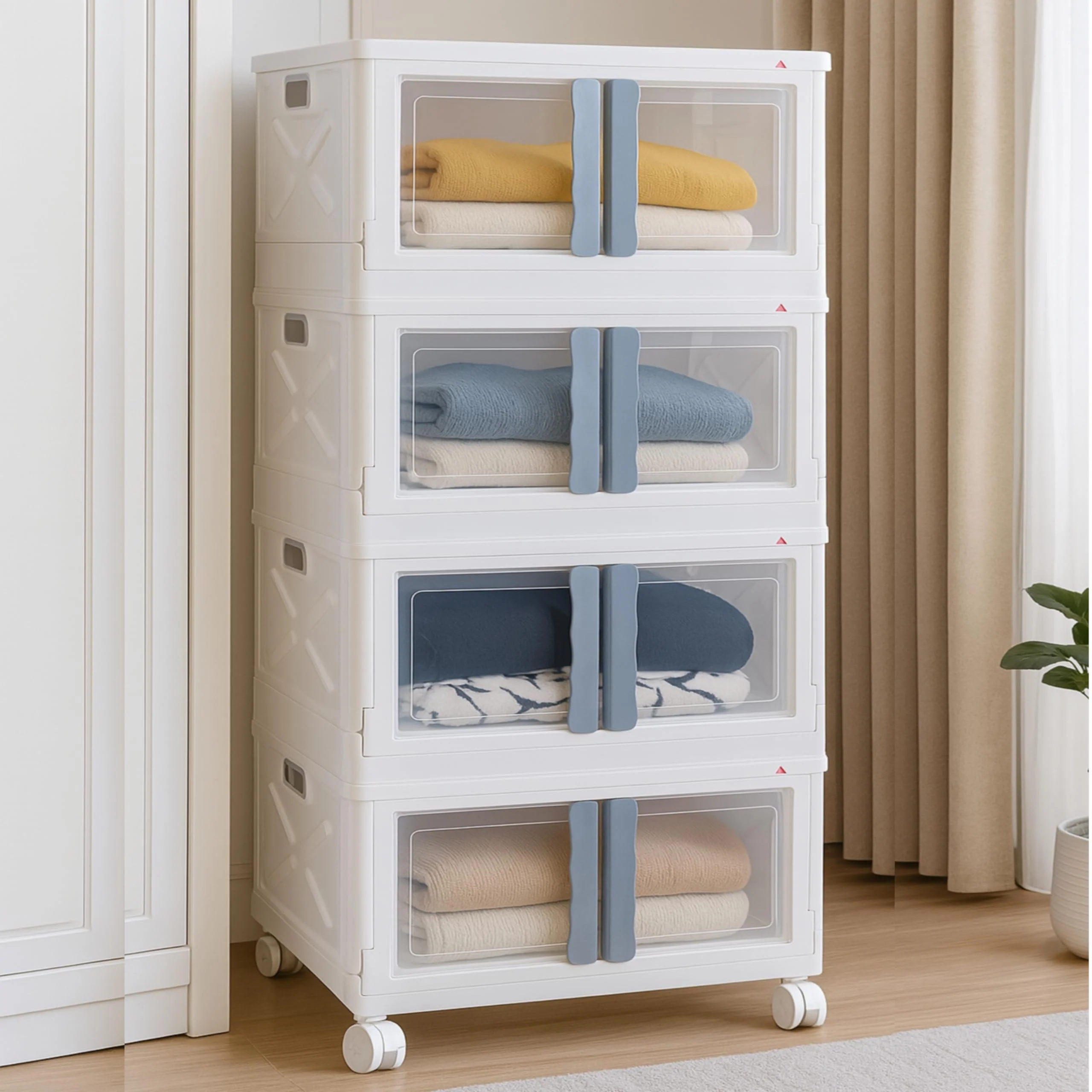 Mechdel Stackable Storage Bin Box with Wheels - Image 12