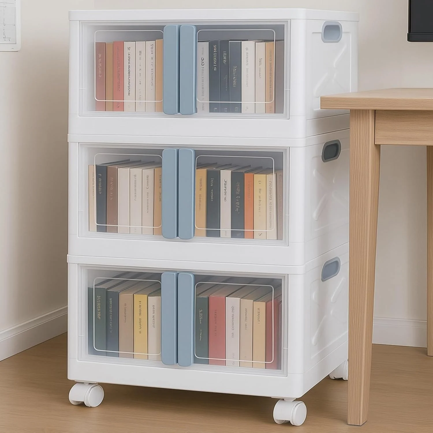 Mechdel Stackable Storage Bin Box with Wheels - Image 3