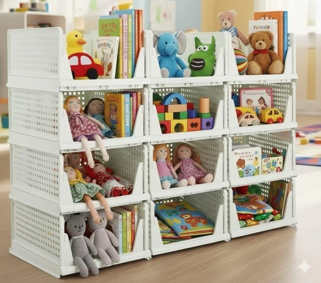 MECHDEL | Wardrobe Organizer For Clothes | Cupboard Organizer | Plastic Stackable Closet Organizer - Image 16