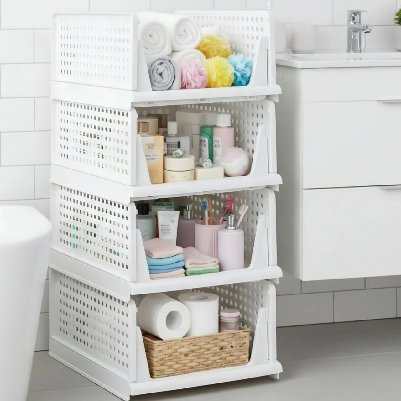 MECHDEL | Wardrobe Organizer For Clothes | Cupboard Organizer | Plastic Stackable Closet Organizer - Image 19