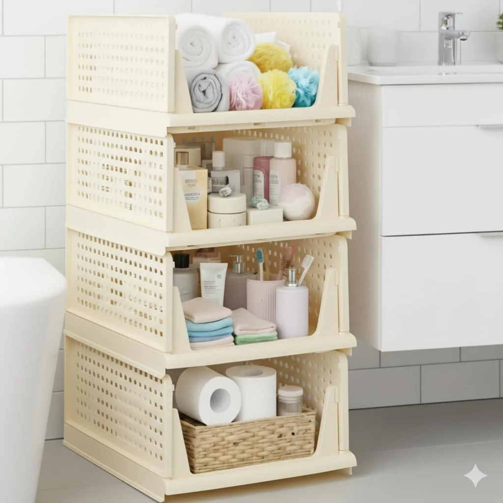 MECHDEL | Wardrobe Organizer For Clothes | Cupboard Organizer | Plastic Stackable Closet Organizer - Image 27