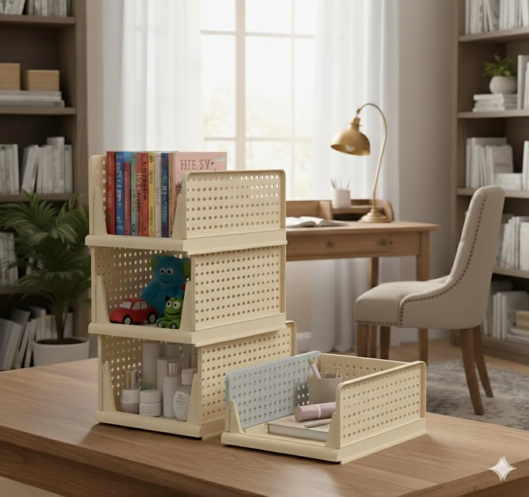 MECHDEL | Wardrobe Organizer For Clothes | Cupboard Organizer | Plastic Stackable Closet Organizer - Image 7